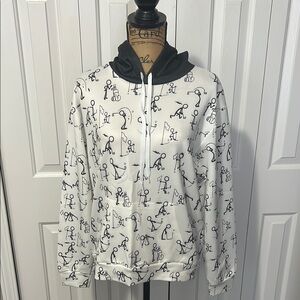 NWOT White & Black Golf Hoodie